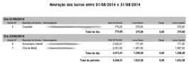 Bas sur les vnements programms et des valeurs ngocies, le systme effectue le calcul de son bnfice dans la priode.